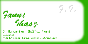 fanni ihasz business card